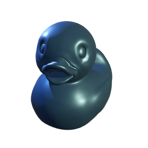Partially metallic duckling