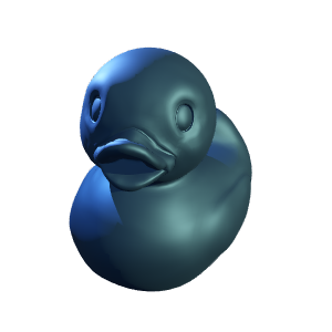 Rough metal duckling
