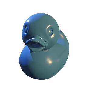 Shiny plastic duckling