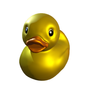 Textured metal duckling