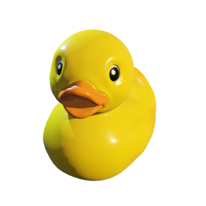 Shiny textured nonmetal duckling
