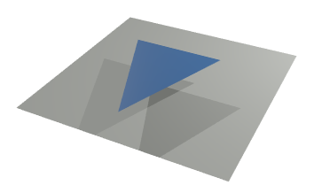 Triangle with shadows